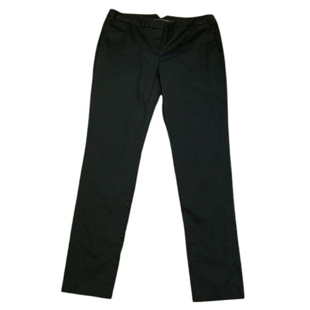 Apostrophe Womens Fiona Skinny Slim Pants Black Flat Front Pockets Stretch 4
